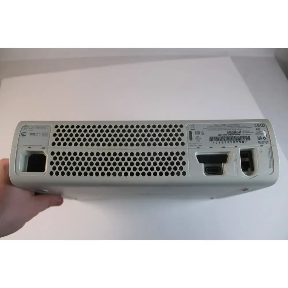 Microsoft Xbox 360 Slim White Console ONLY - For Parts Red Circle